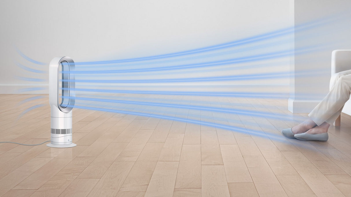 Dyson Hot+Cool™ Jet Focus AM09 fan heater (White/Nickel)