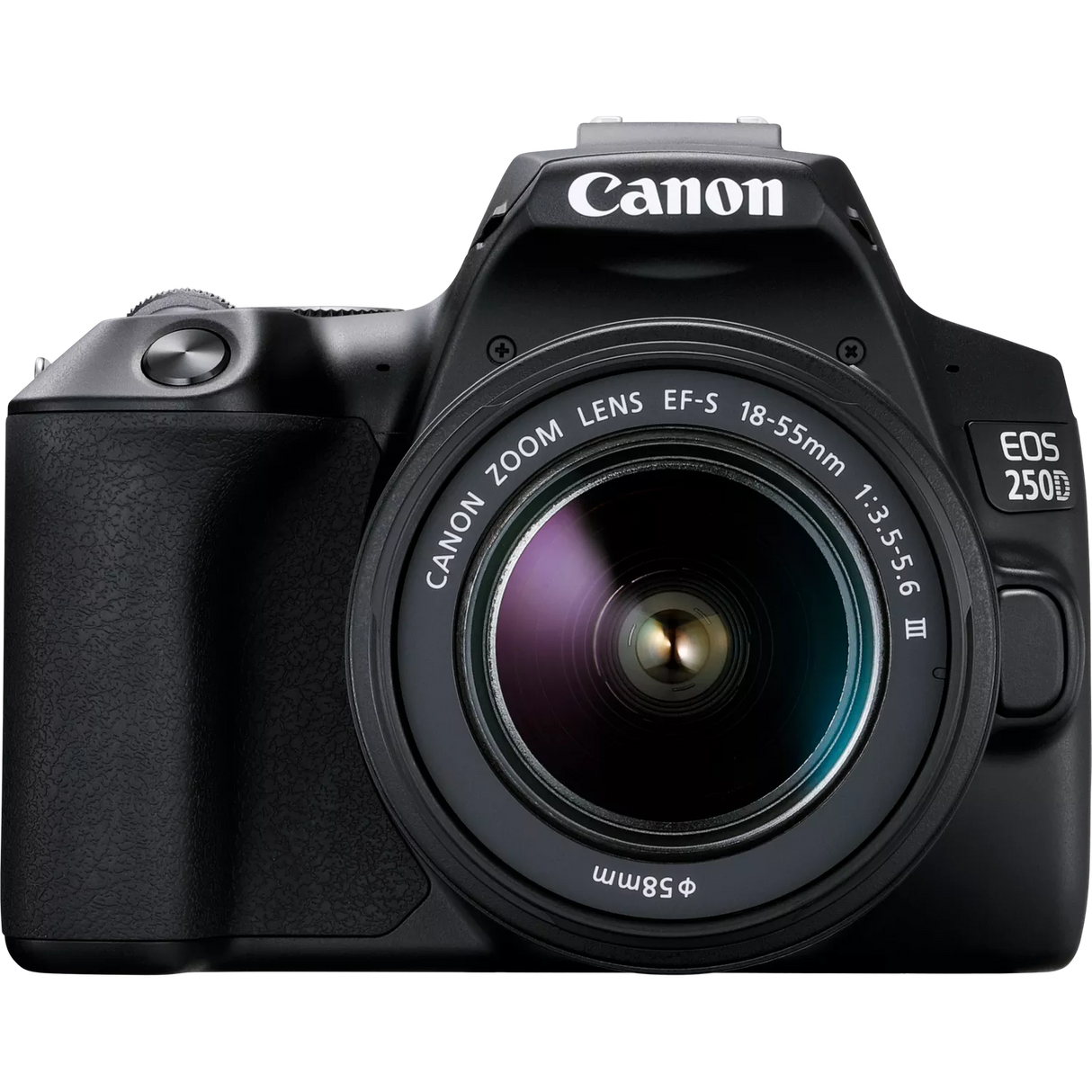 Canon EOS 250D, Black + EF-S 18-55mm f/3.5-5.6 III+ EF 75-300mm f/4-5.6 III Lens