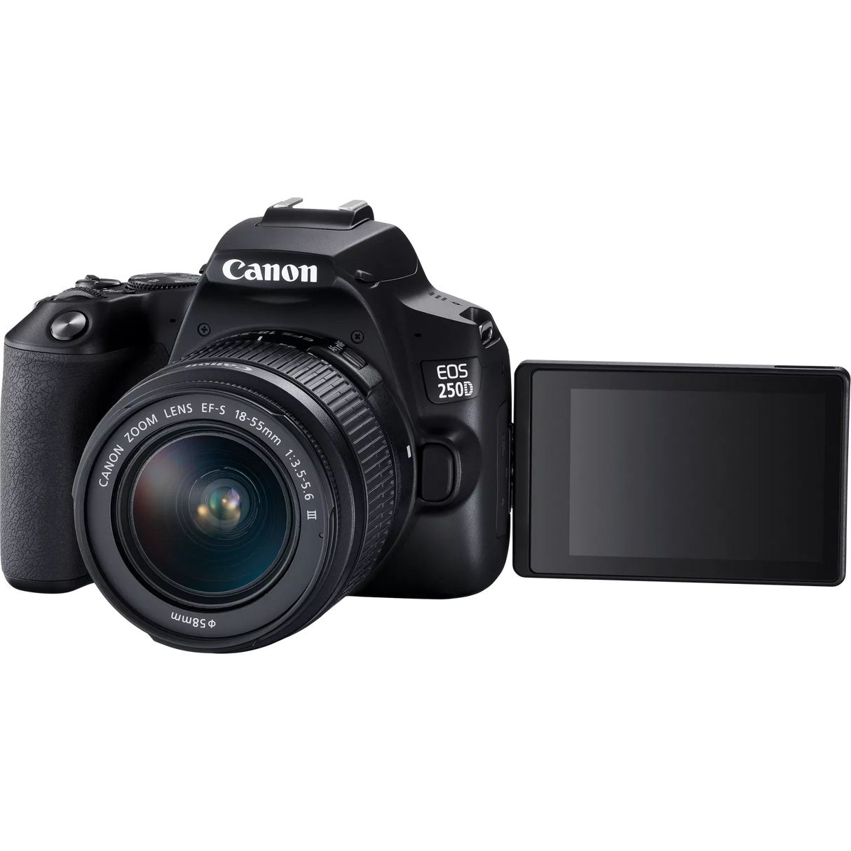 Canon EOS 250D, Black + EF-S 18-55mm f/3.5-5.6 III+ EF 75-300mm f/4-5.6 III Lens