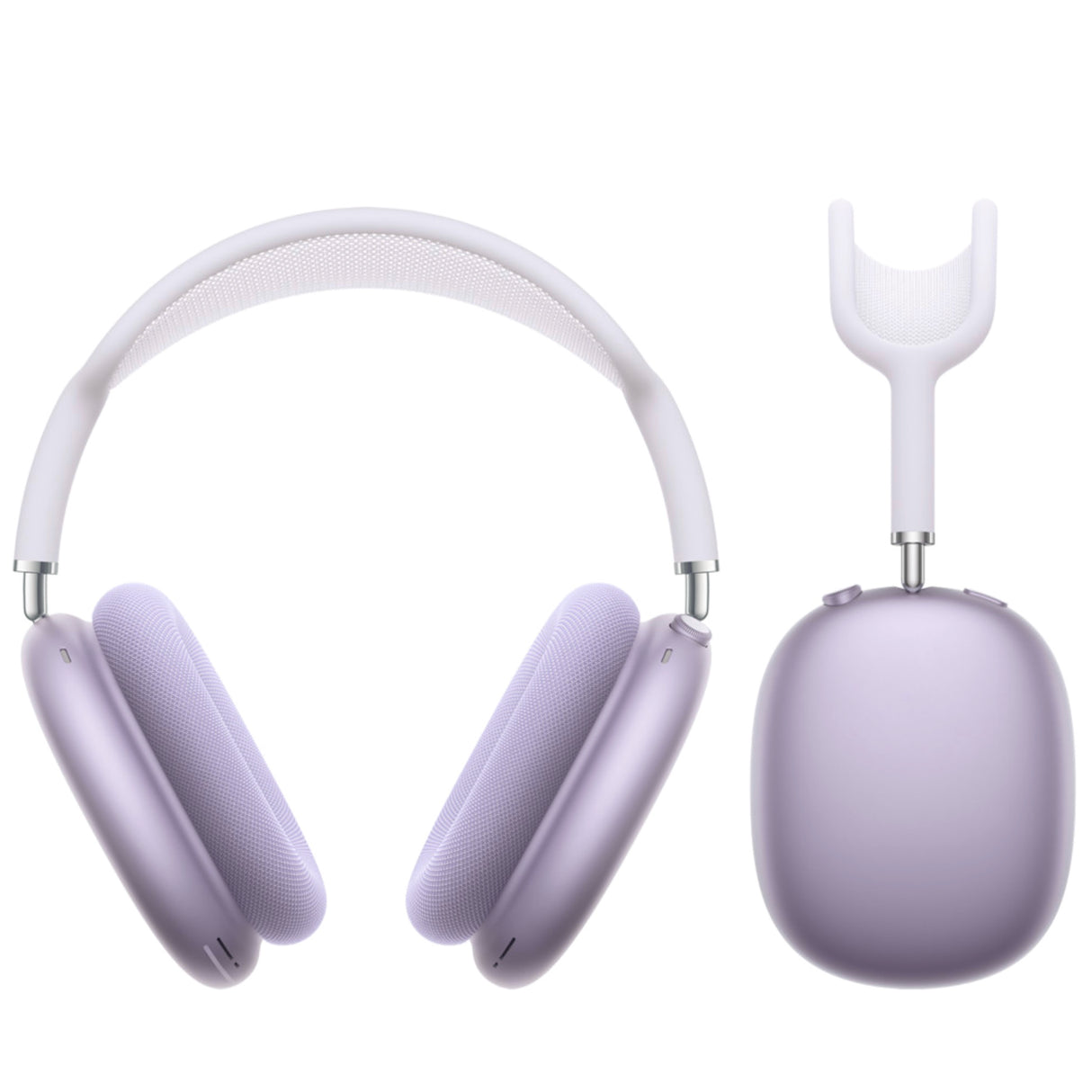 Purple Apple AirPods Max wireless headphones with mesh headband