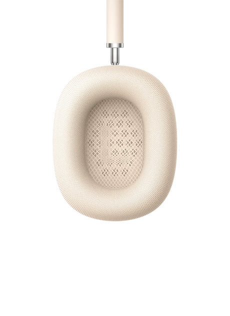 Inner ear cup mesh and soft padding of Starlight Apple AirPods Max headphones