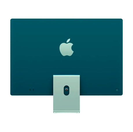 Clean rear look of green Apple iMac 24-inch showing back casing and logo