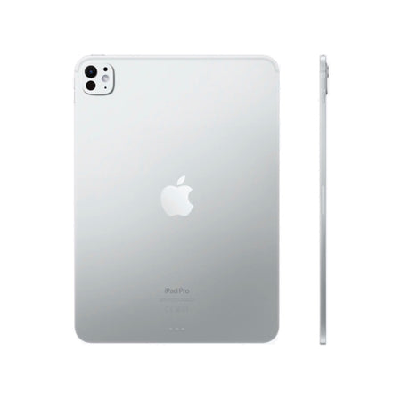 Clean back design of Apple iPad Pro M4 in Silver with Apple logo