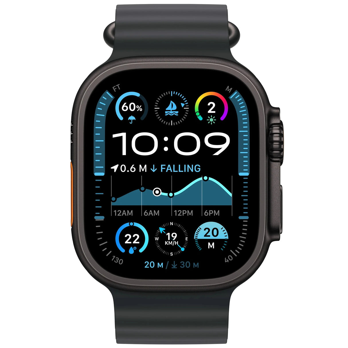 Apple Watch Ultra 2, GPS+Cellular, 49mm, Black Titanium Case