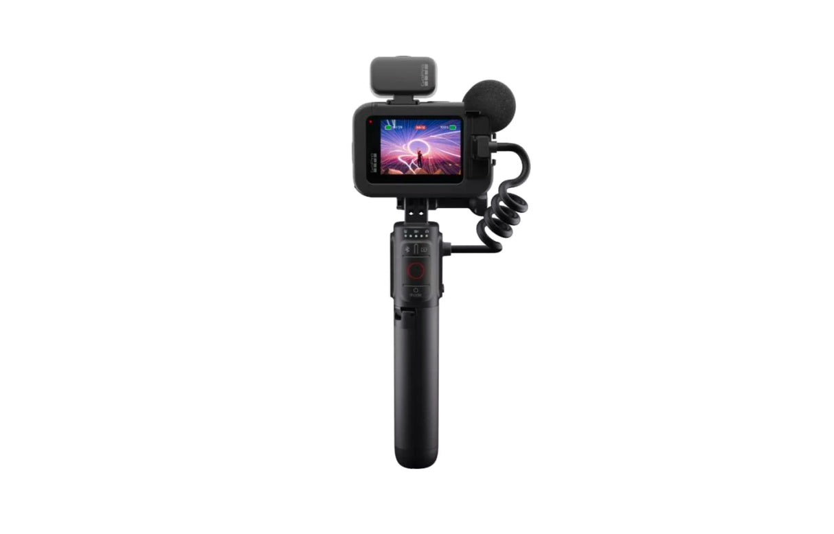 Rear view of the GoPro HERO 12 Black Creator Edition displaying the touchscreen interface