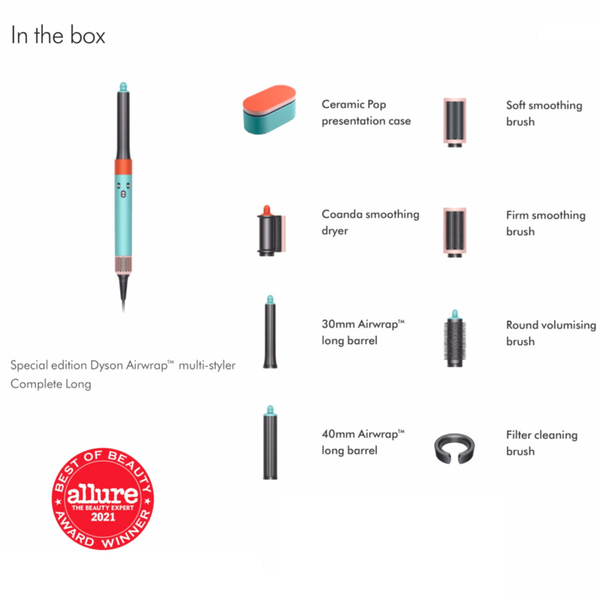 جهاز Dyson Airwrap™ Multi-Styler Complete Long HS05 - Ceramic Pop