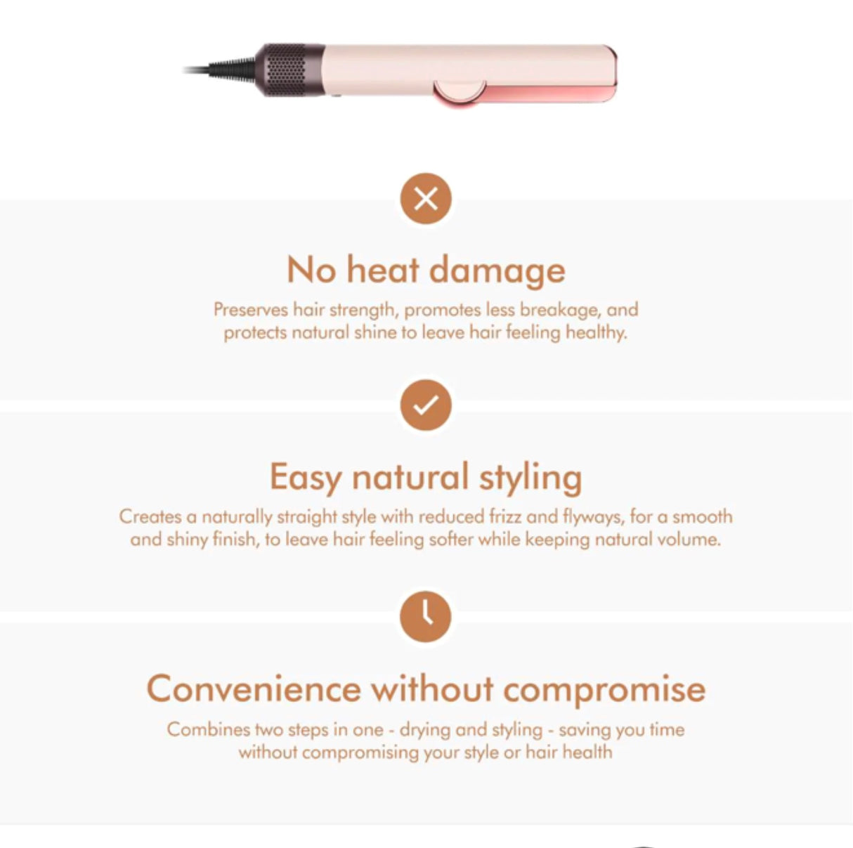 Dyson Airstrait™ straightener (Ceramic Pink/Rose Gold)