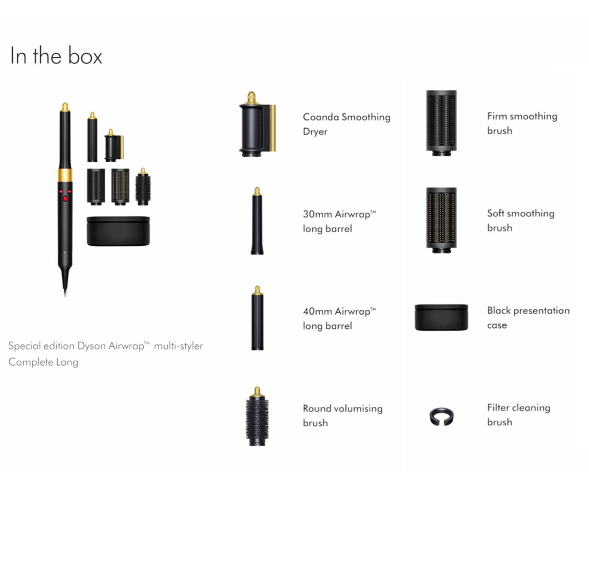 Dyson Airwrap™ multi-styler and dryer Complete Long (Onyx Black/Gold)