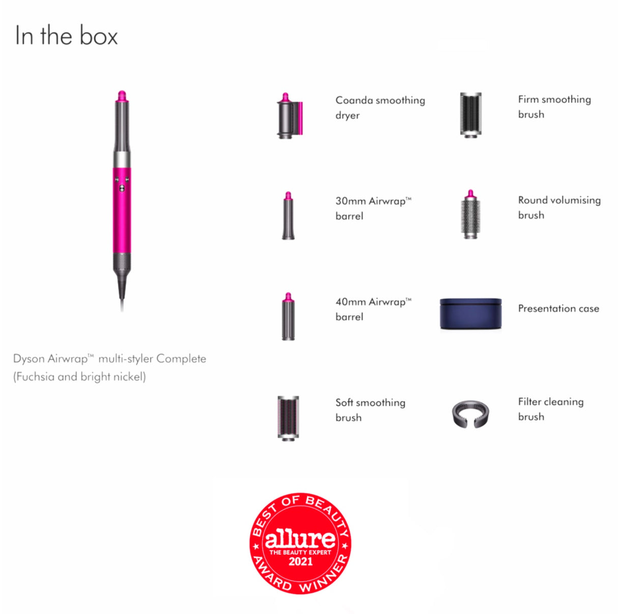 Dyson Airwrap™ multi-styler and dryer Complete (Fuchsia/Bright Nickel)