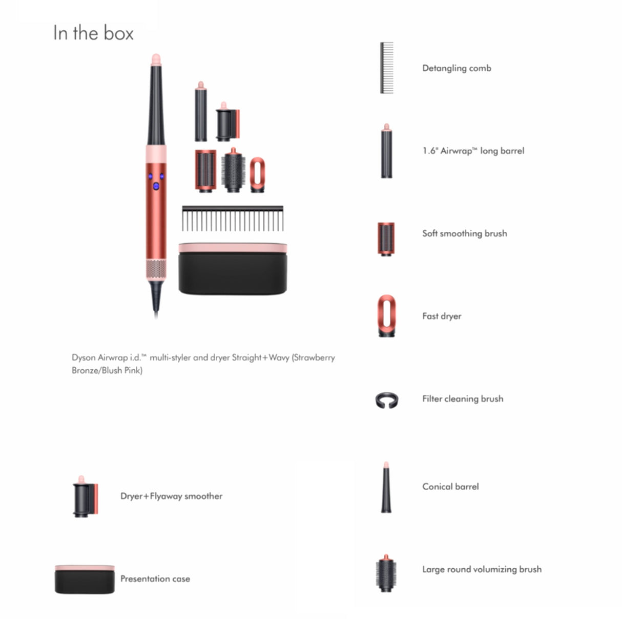 Dyson Airwrap i.d.™ multi-styler and dryer Straight+Wavy (Strawberry Bronze/Blush Pink)