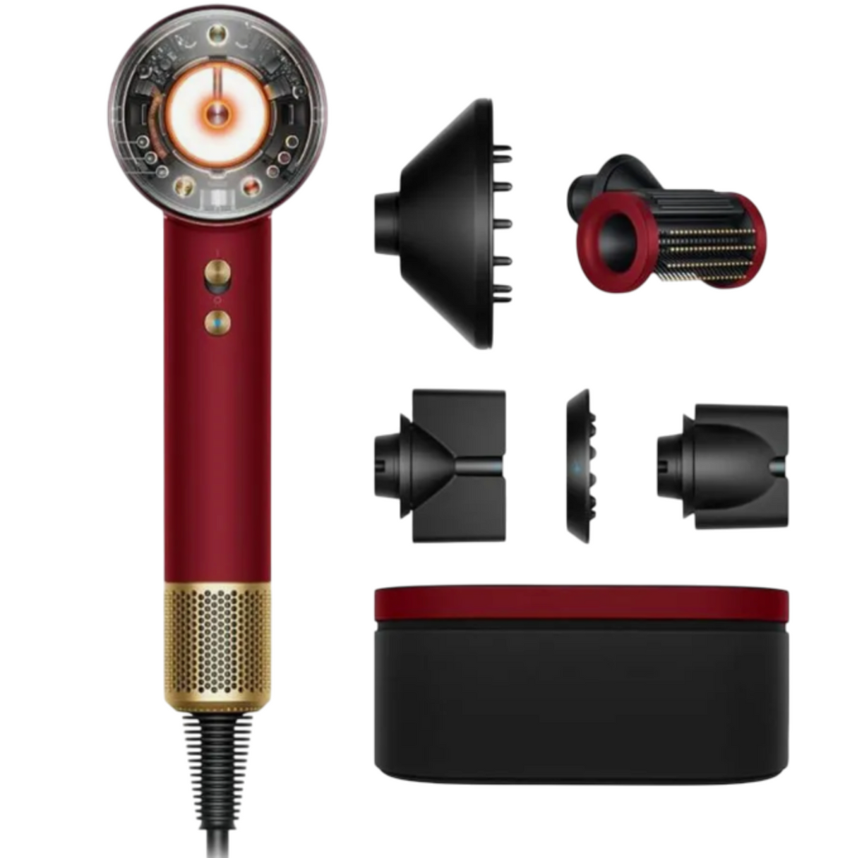 Dyson Supersonic Nural™ Hair Dryer Straight+Wavy (Red Velvet/Gold)