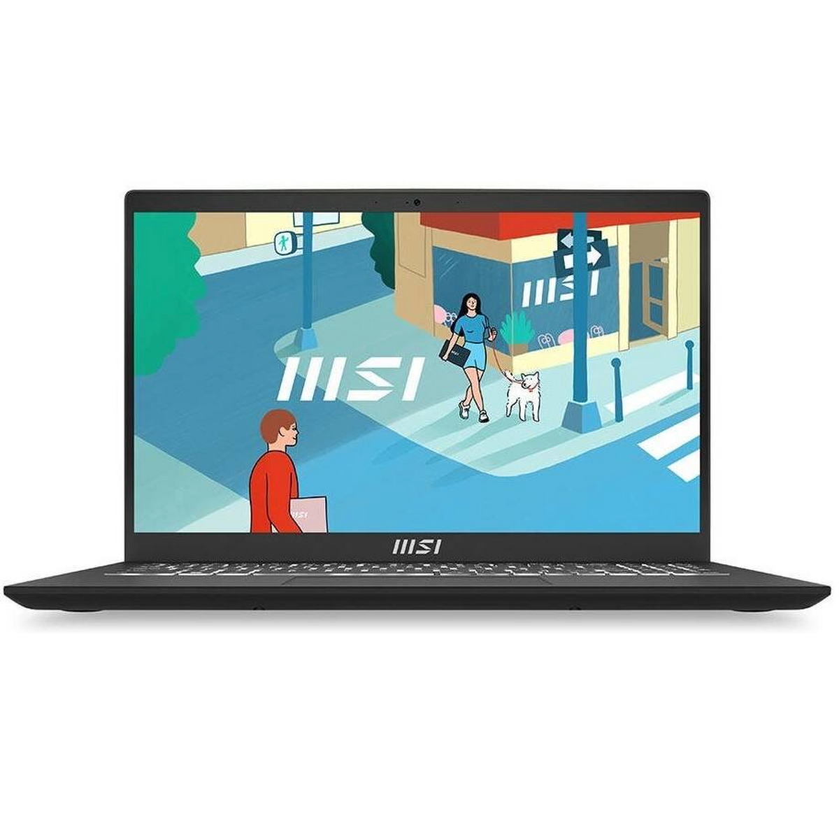 MSI Modern 15 B12MO Business Laptop, 15" FHD IPS Display, Intel Core i5-1235U, 8GB RAM, 512GB SSD, Intel Iris Xe Graphics, ENG-ARB K/B, Windows 11 Home, Classic Black