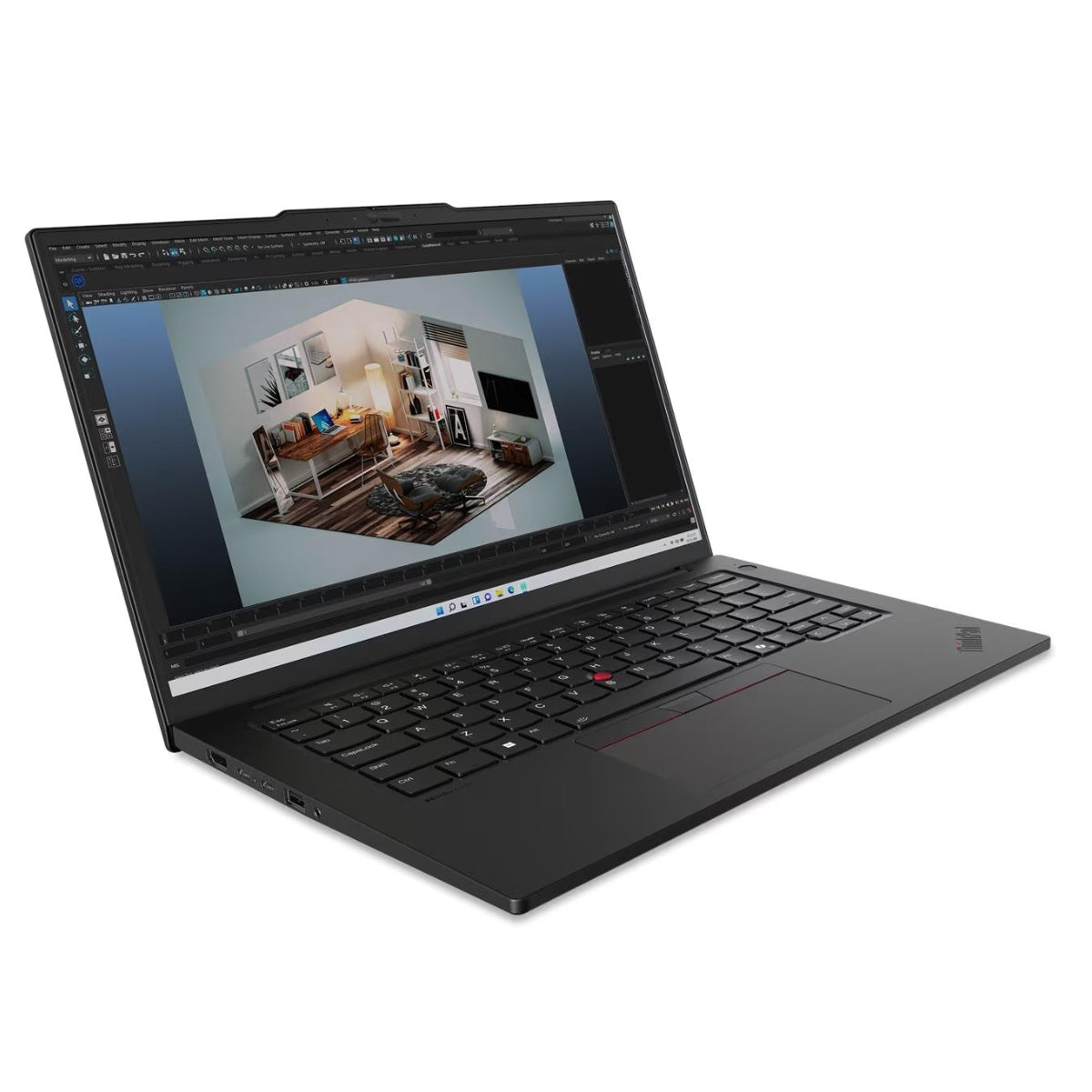 Lenovo ThinkPad P14s Gen 5 Laptop, 14.5" WUXGA IPS Display, Intel Core Ultra 7-155H, 16GB RAM, 512GB SSD, RTX 500 Ada Generation 4GB Laptop GPU, ENG-ARB Backlit K/B, Win 11 Pro, Black
