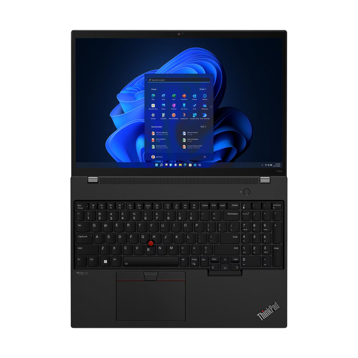 Lenovo ThinkPad P16s Gen 2 Laptop, 16" WUXGA IPS Display, AMD Ryzen 7 PRO 7840U, 16GB RAM, 512 SSD, AMD Radeon 780M Graphics, English-Arabic KB, Win11Pro, Villi Black