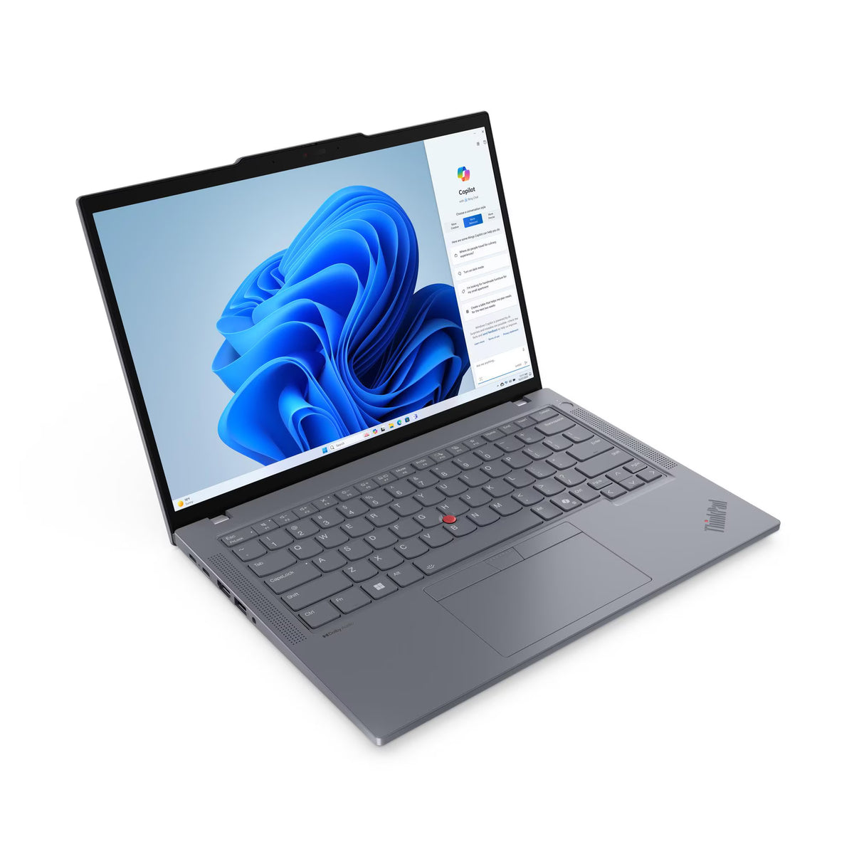 Lenovo ThinkPad T14 Gen 5 Laptop, 14" WUXGA IPS 60Hz Display, Intel Core Ultra 7 155U, 16GB RAM, 512GB SSD, Intel Graphics, English Keyboard, Windows 11 Pro, Grey