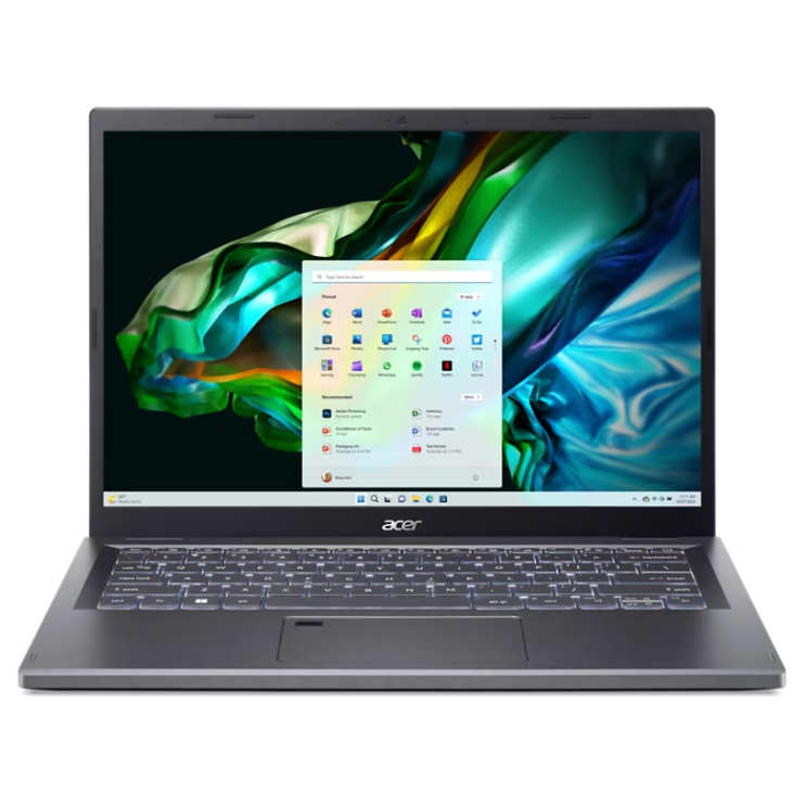Acer Aspire 5 Laptop, 14" WUXGA IPS 60Hz Display, Intel Core i5-1335U, 8GB/512GB, Intel Iris Xe Graphics, English-Arabic Keyboard, Windows 11 Home, Iron