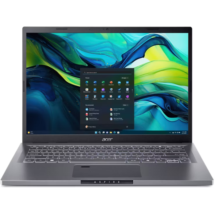Acer Aspire 14, 14" WUXGA IPS Display, Intel Core 7-150U, 16GB/1TB, Shared Intel , English-Arabic Keyboard, Win 11 Home, Iron (Copy)