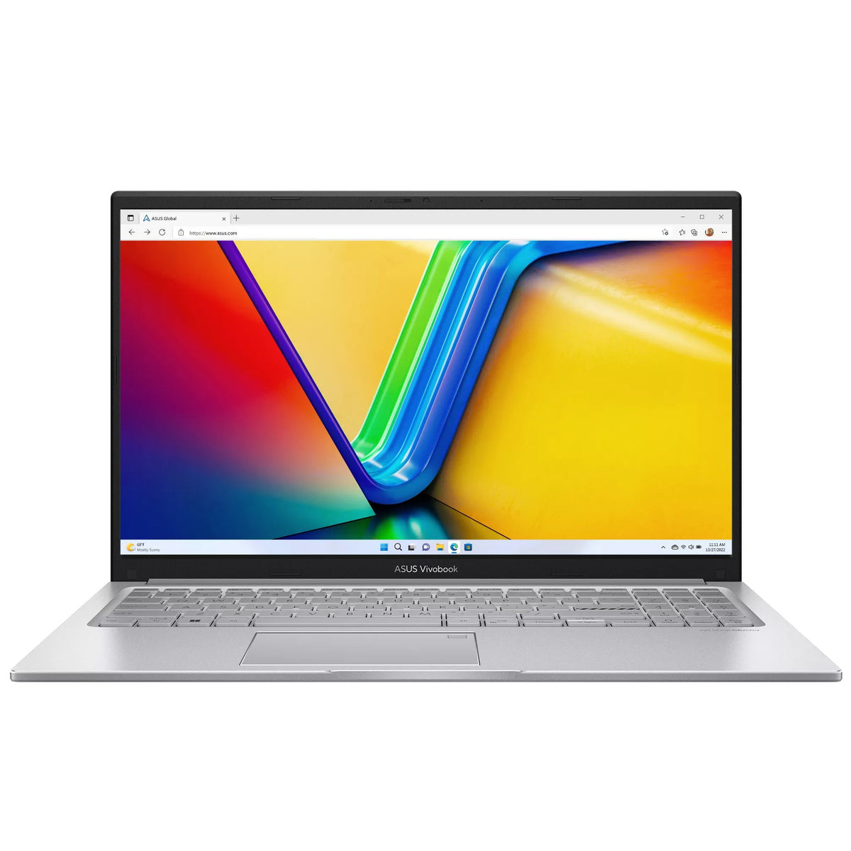 ASUS Vivobook 15 X1504VA Laptop, 15.6" FHD IPS 60Hz Display, Intel Core i7-1355U, 16GB RAM, 512GB SSD, Intel Iris Xe Graphics, English-Arabic K/B, Windows 11 Home, Cool Silver