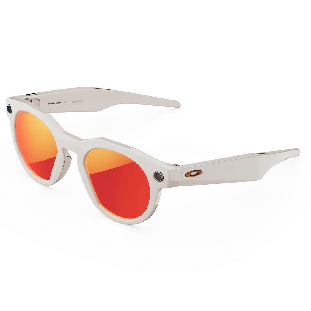 Oakley Meta HSTN Ai Glasses in Warm Grey / Prizm™ Ruby, view 4