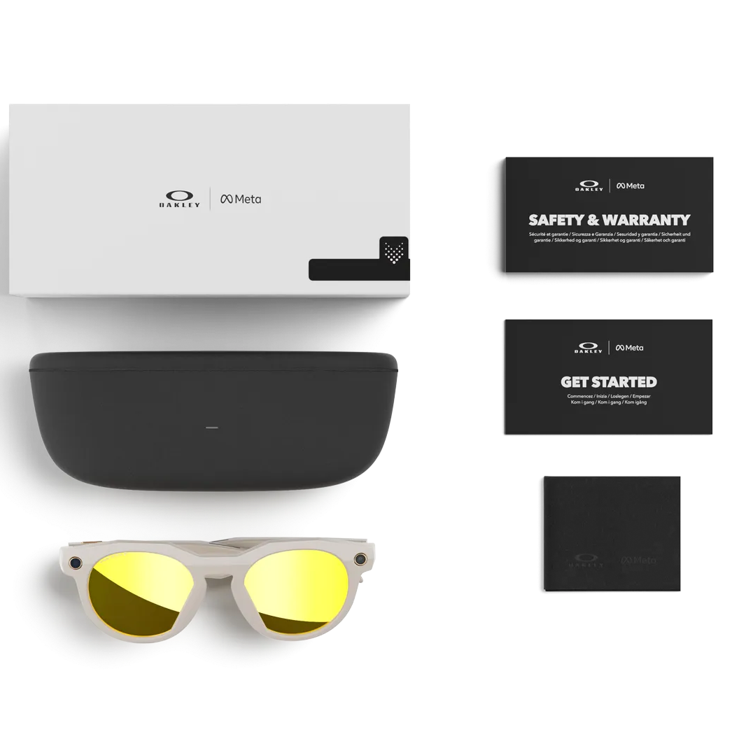 Oakley Meta HSTN Ai Glasses in Warm Grey / Prizm 24K Polarized - Limited Edition, view 5