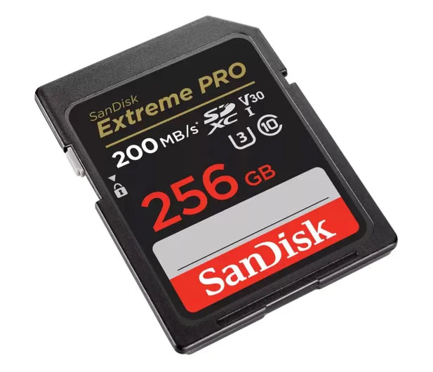 Sandisk 256GB SDXC Extreme PRO 200MB/s A2 C10 V30 UHS-I U3