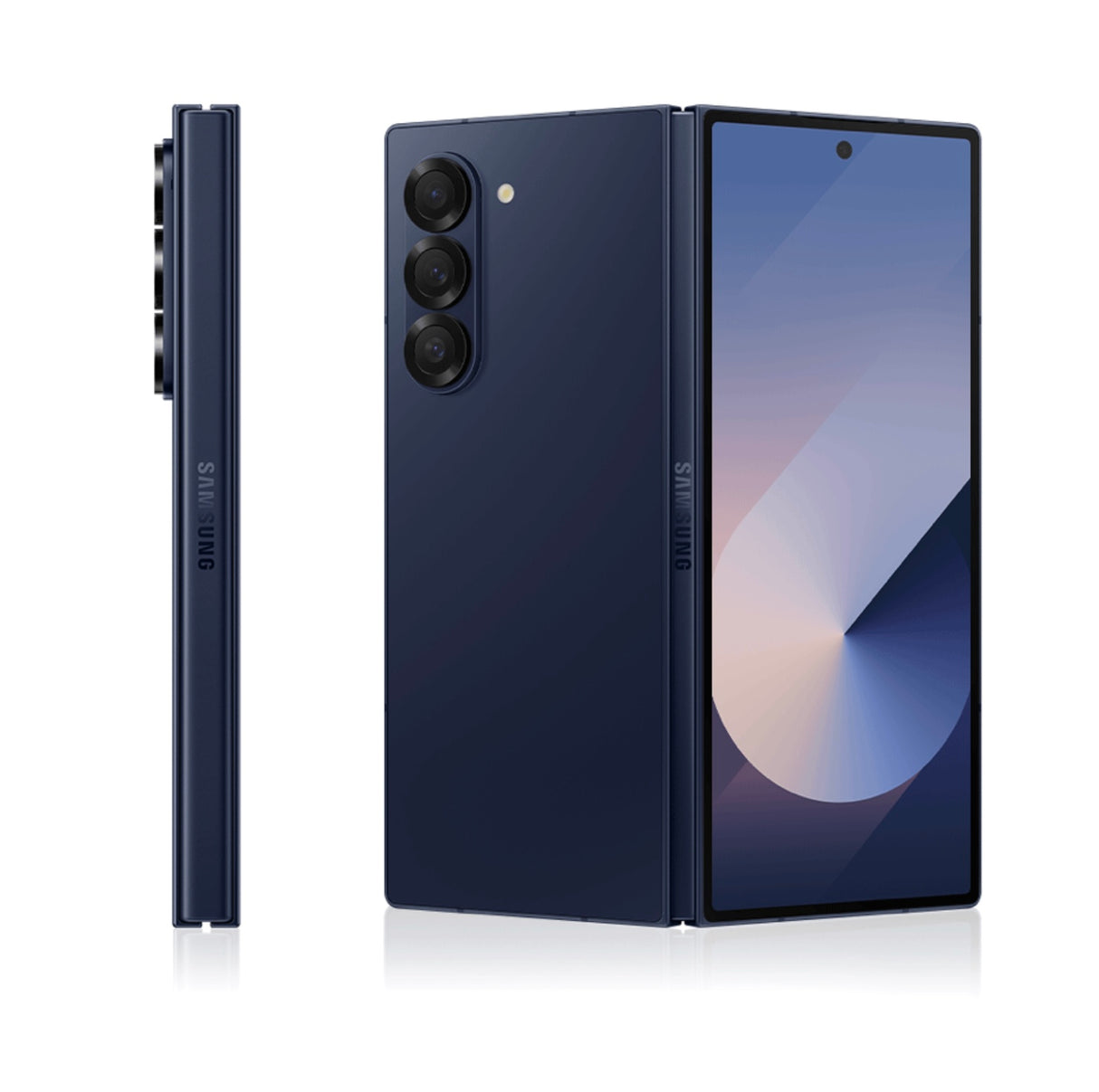 Front view of the Samsung Galaxy Z Fold 6 Navy showcasing its sleek foldable design.