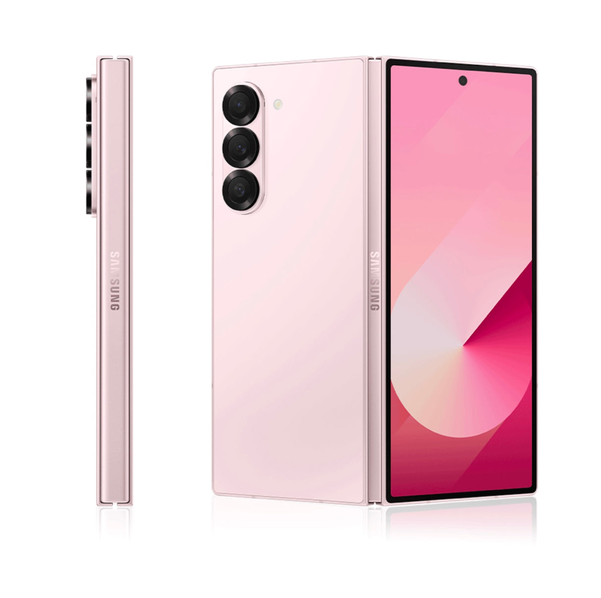 Side view displaying the thickness and design of the Samsung Galaxy Z Fold 6 when folded.