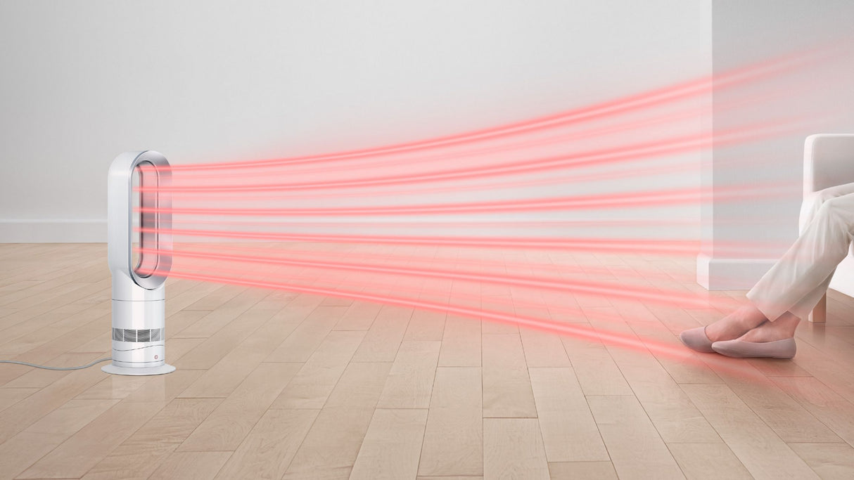 Dyson Hot+Cool™ Jet Focus AM09 fan heater (White/Nickel)