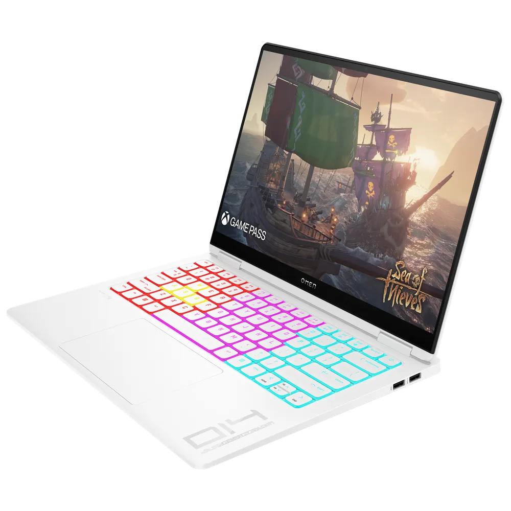 HP OMEN Transcend Laptop 14-fb1047nr 14", Windows 11 Home,  Intel® Core™ Ultra 7, 16GB RAM, 1TB SSD, NVIDIA® GeForce RTX™ 5060, 3K, English Keyboard,Ceramic white