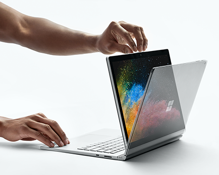 Microsoft Surface Book2 13.5” 8th Gen Intel® Core™ i7-8650U Quad-Core, 16GB/512GB SSD, NVIDIA® GeForce® GTX 1050, Arabic Hdwr, Windows 10 Pro