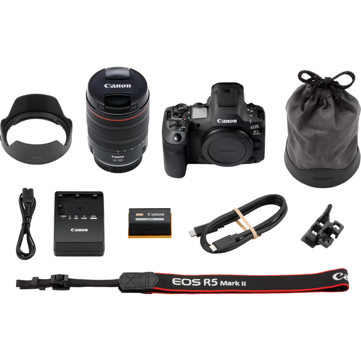 Canon EOS R5 Mark II Mirrorless Camera + RF 24-105mm F4L IS USM Lens