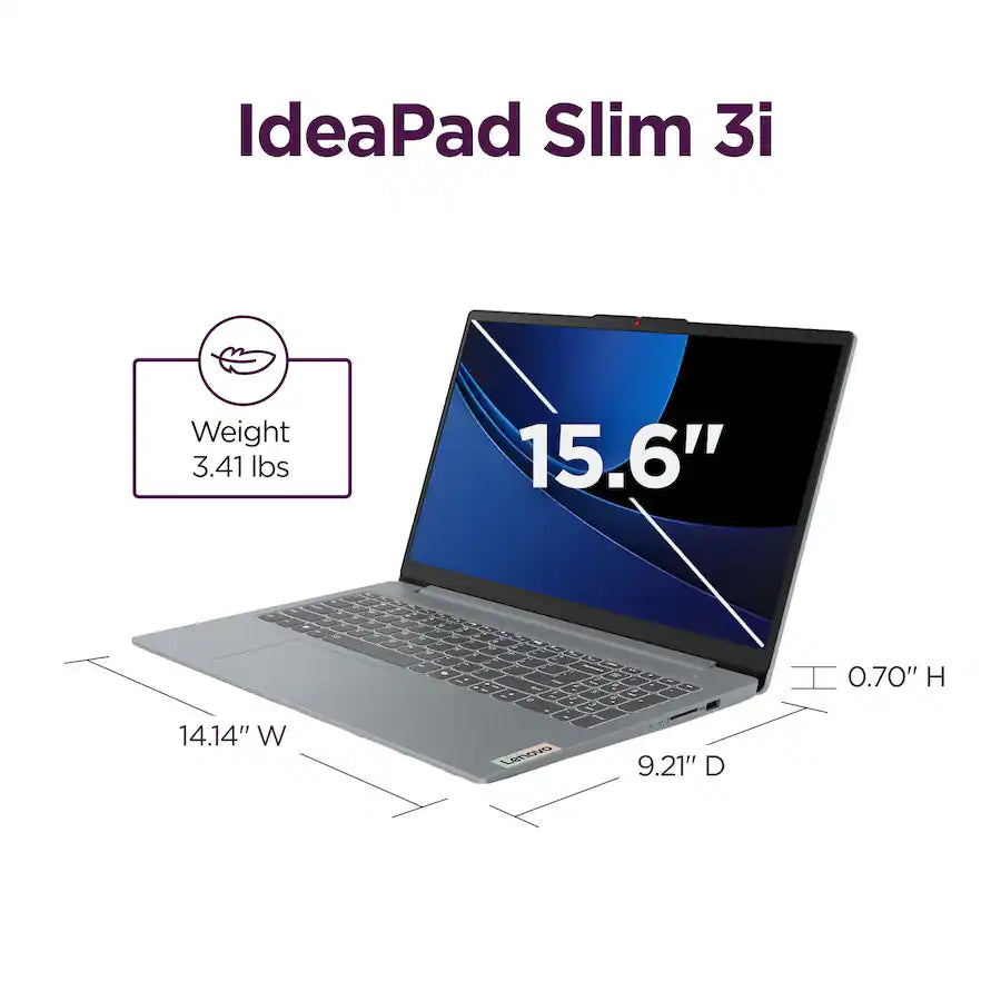 Lenovo IdeaPad Slim 15ITN9 3i 15.6" Full HD Laptop Intel Processor N355 2025 8GB/128GB Arctic Grey, view 10