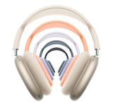 All Apple AirPods Max color options stacked in concentric arcs showcasing variety and design