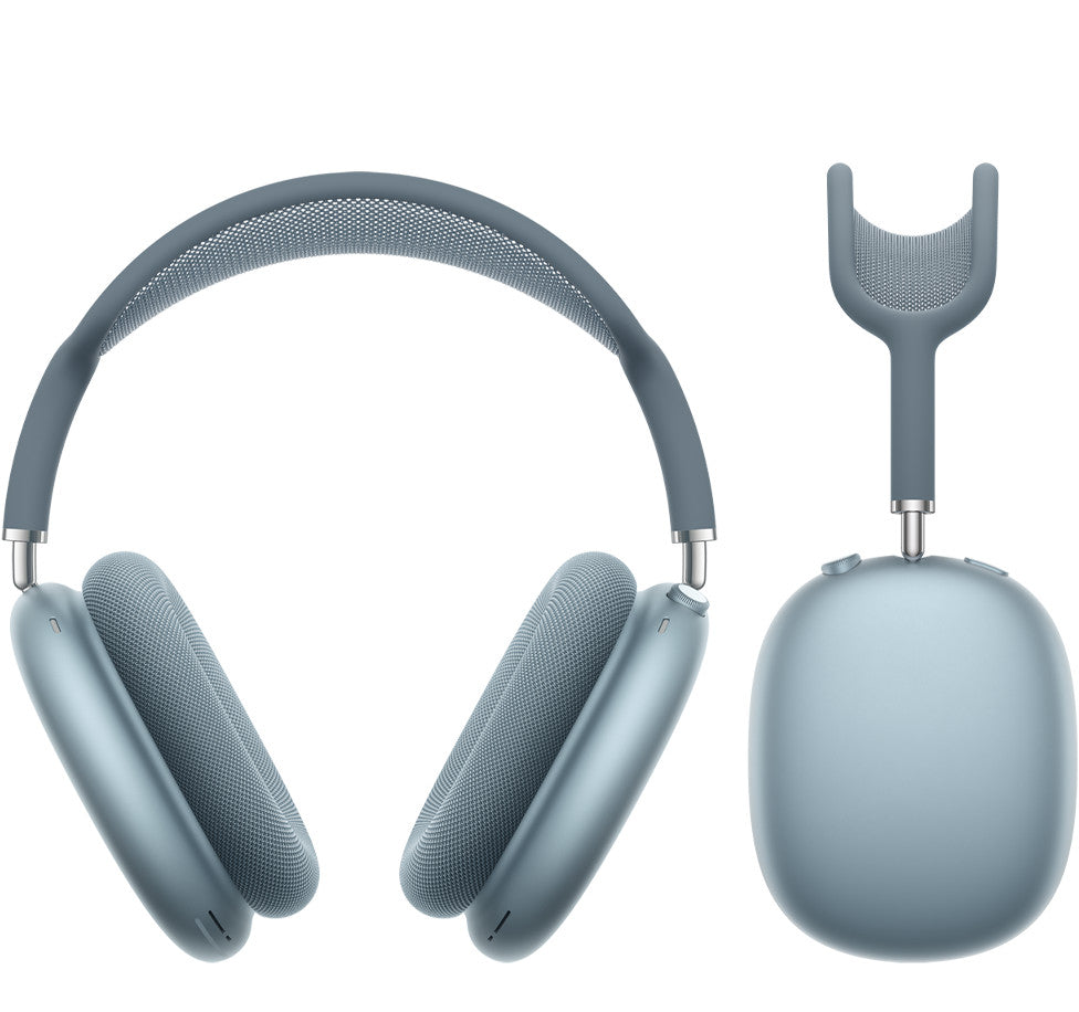 Blue Apple AirPods Max featuring adaptive EQ and spatial audio
