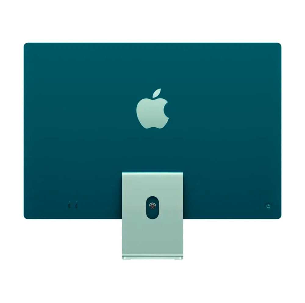 Clean rear look of green Apple iMac 24-inch showing back casing and logo