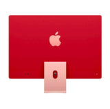 pink Apple iMac showing rear shell and silver iMac stand