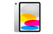 Front view of Silver Apple iPad 10th Gen showing slim bezels and vivid display