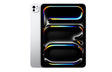 Apple iPad Pro M4 front side in Silver finish with vibrant screen graphics and ultra-thin bezels