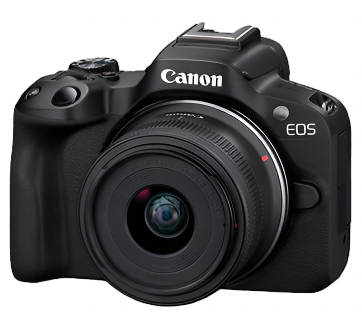 Canon EOS R50 Black Mirrorless Camera with RF-S18-45mm f/4.5-6.3 IS STM Kit