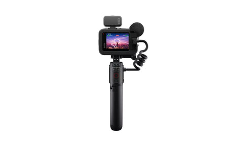 Rear view of the GoPro HERO 12 Black Creator Edition displaying the touchscreen interface
