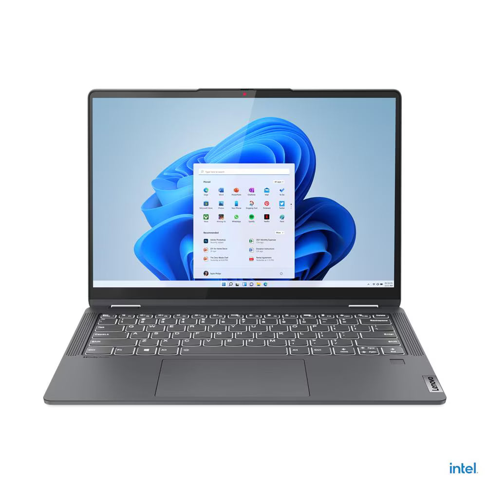 Lenovo IdeaPad Flex 5 14IAU7 Laptop, 14" WUXGA IPS Touch Display, Intel Core i5-1235U, 8GB RAM, 512GB SSD, Intel Iris Xe Graphics, Backlit ENG-ARAB Keyboard, Win11, Storm Grey