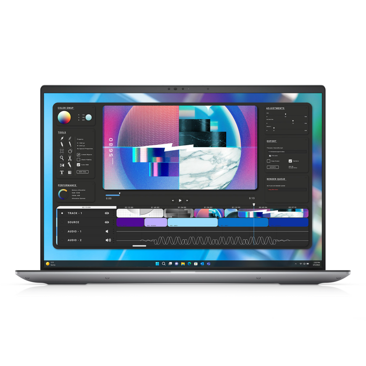 لابتوب ألعاب Dell Alienware Aurora AC16250 Intel® Core™ 7-240H Series 2, 10 cores, Windows 11 Home, NVIDIA® GeForce RTX™ 5050