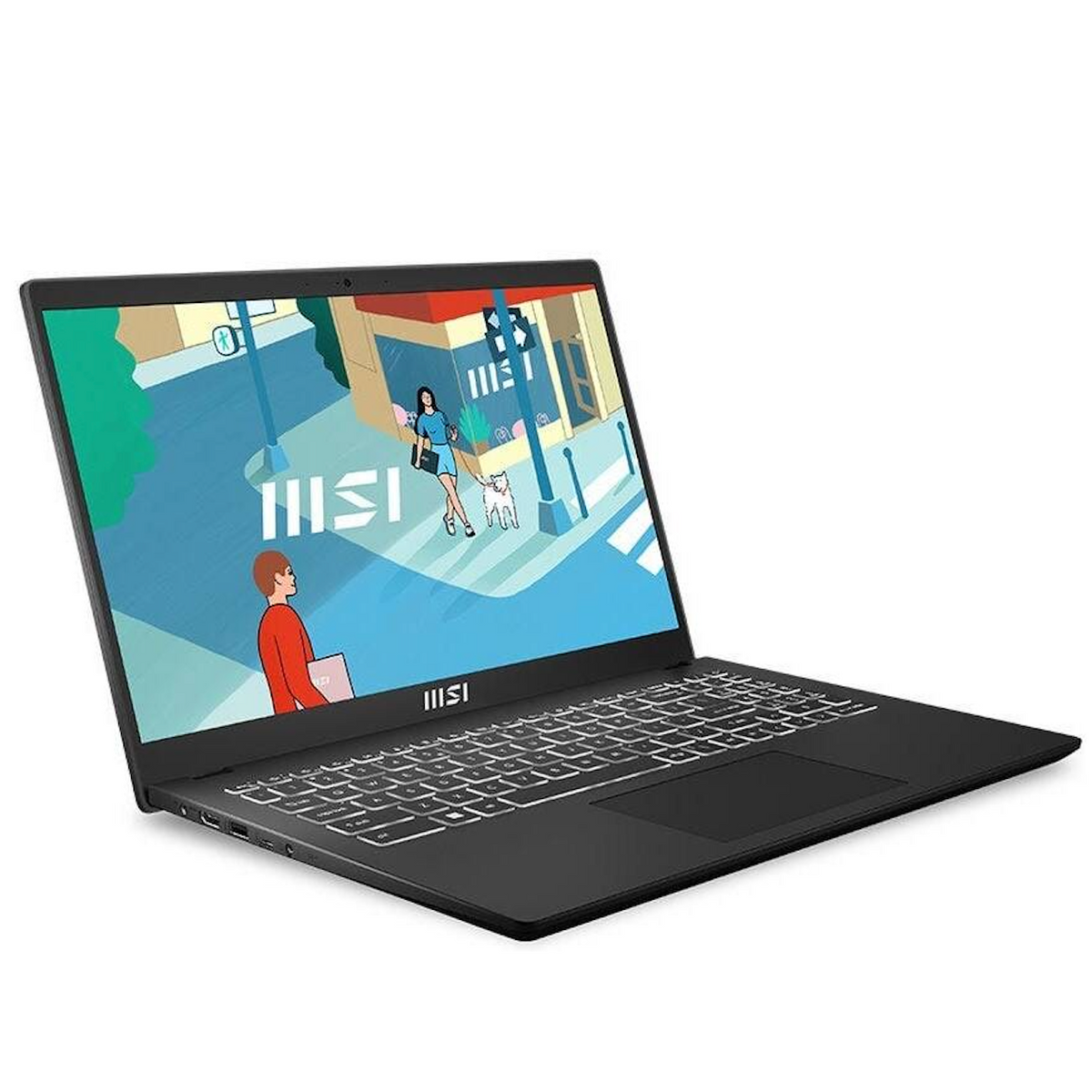 MSI Modern 15 B12MO Business Laptop, 15" FHD IPS Display, Intel Core i5-1235U, 8GB RAM, 512GB SSD, Intel Iris Xe Graphics, ENG-ARB K/B, Windows 11 Home, Classic Black