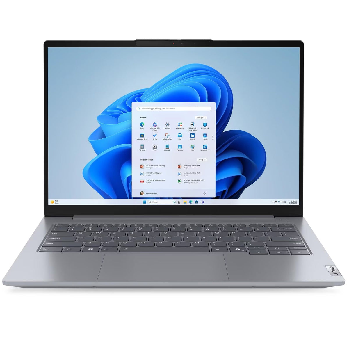 Lenovo ThinkBook 14 G7 IML Laptop, 14" WUXGA IPS Display, Intel Core Ultra 5 125U, 8GB RAM, 512GB SSD, Intel Graphics, English-Arabic Keyboard, No OS, Arctic Grey