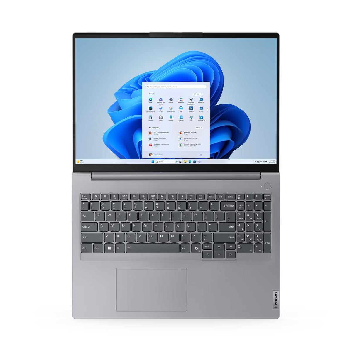 Lenovo ThinkBook 16 G7 IML Laptop, 16" WUXGA IPS 60Hz Display, Intel Core Ultra 7 155H, 16GB RAM, 512GB SSD, Intel Arc Graphics, English (EU) Keyboard, No OS, Arctic Grey