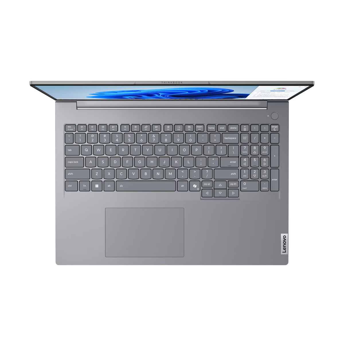 Lenovo ThinkBook 16 G8 IAL Laptop, 16" WUXGA IPS 60Hz Display, Intel Core 7 255H, 16GB RAM, 512GB SSD, Intel Arc 140T Graphics, English (EU) Keyboard, No OS, Arctic Grey