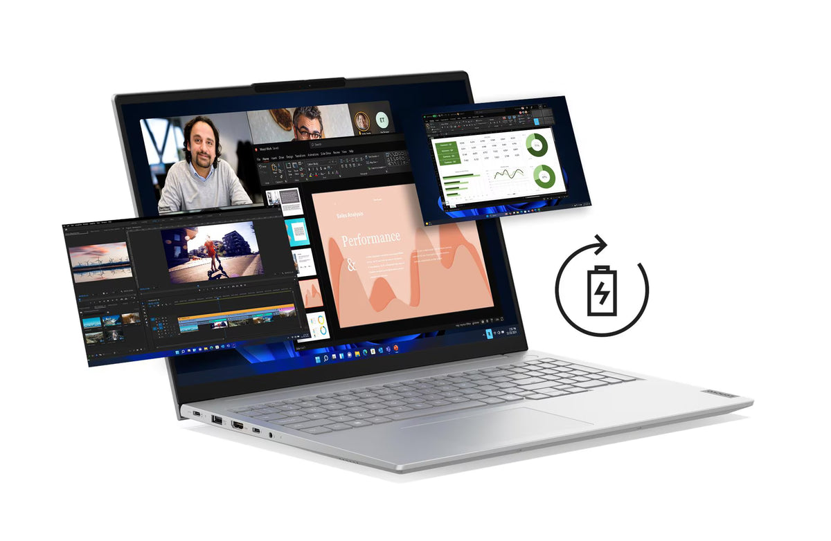 Lenovo ThinkBook 16 G8 IAL Laptop, 16" WUXGA IPS 60Hz Display, Intel Core 7 255H, 16GB RAM, 512GB SSD, Intel Arc 140T Graphics, English (EU) Keyboard, No OS, Arctic Grey