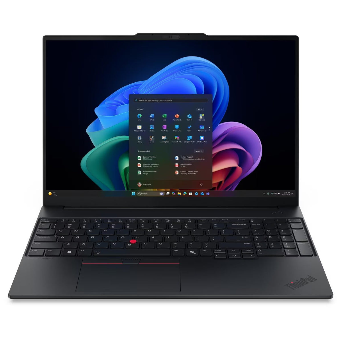 Lenovo ThinkPad E16 Gen 3 Laptop, 16" WUXGA IPS 60Hz Display, Intel Core Ultra 5 226V, 16GB RAM, 512GB SSD, Intel Arc Graphics 130V, English K/B, Windows 11 Pro, Black
