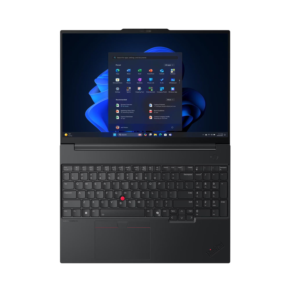 Lenovo ThinkPad E16 Gen 3 Laptop, 16" WUXGA IPS 60Hz Display, Intel Core Ultra 5 225U, 16GB RAM, 512GB SSD, Intel Graphics, Backlit English-Arabic K/B, Windows 11 Pro, Black