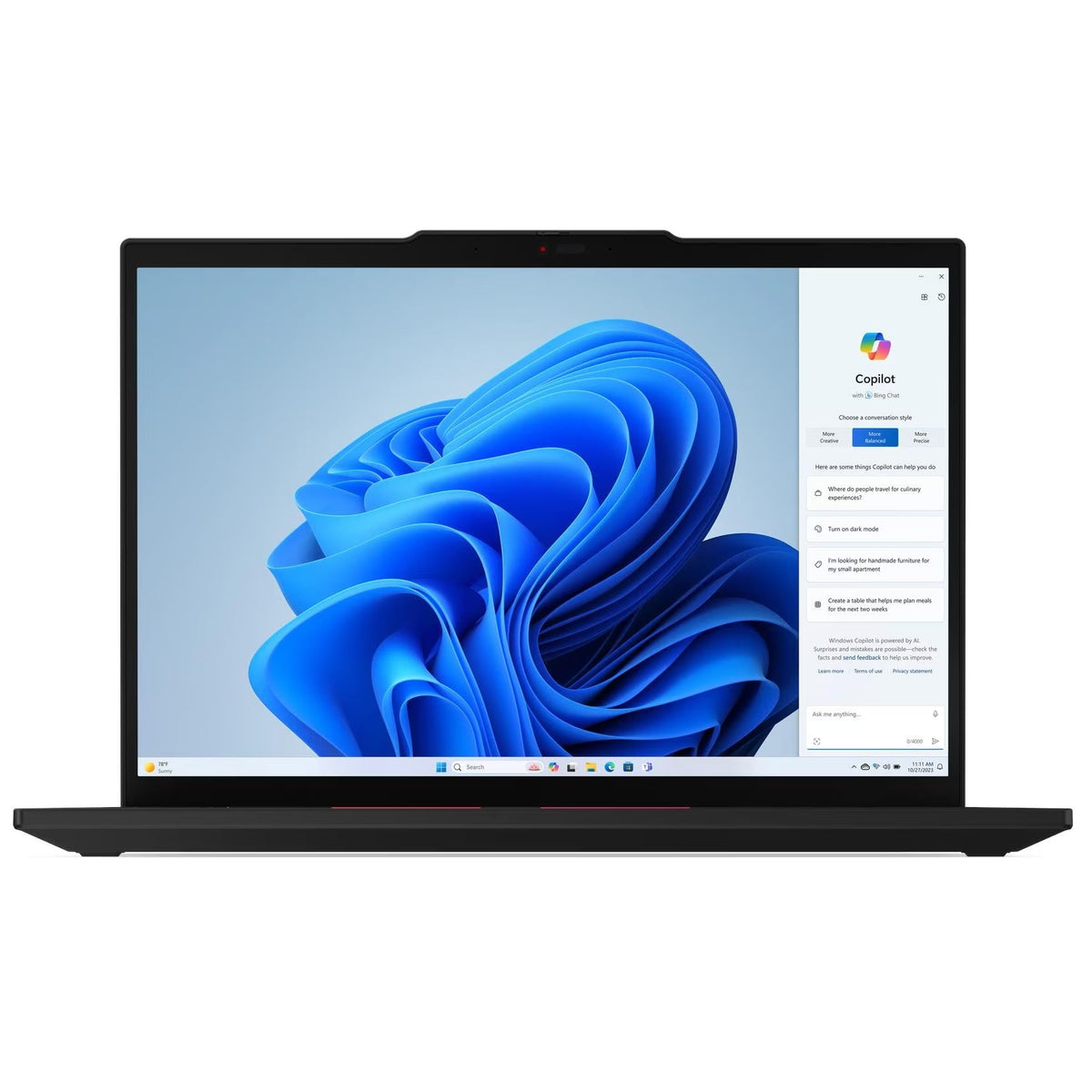 Lenovo ThinkPad T14 Gen 5 Laptop, 14" WUXGA IPS Display, Intel Core Ultra 7 155U, 16GB RAM, 512GB SSD, Integrated Intel Graphics, Backlit ENG-ARB Keyboard, Windows 11 Pro, Black